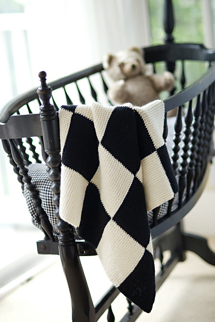 Garter Blocks Baby Blanket