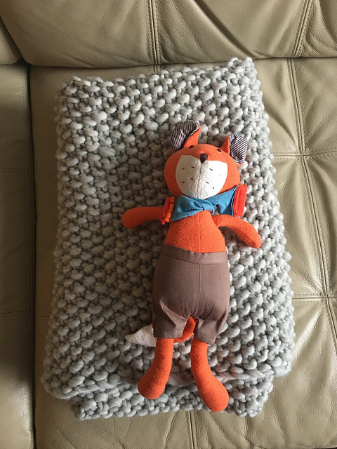 Seed Stitch Baby Blanket