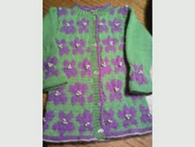 Purple Poppies Cardigan