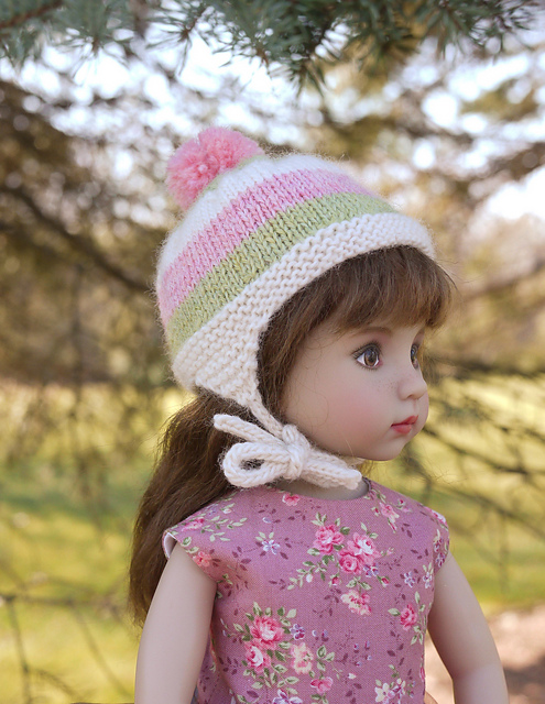 Ravelry: Ear Flap Hat Effner Little Darling dolls pattern by Cindy - Main Image