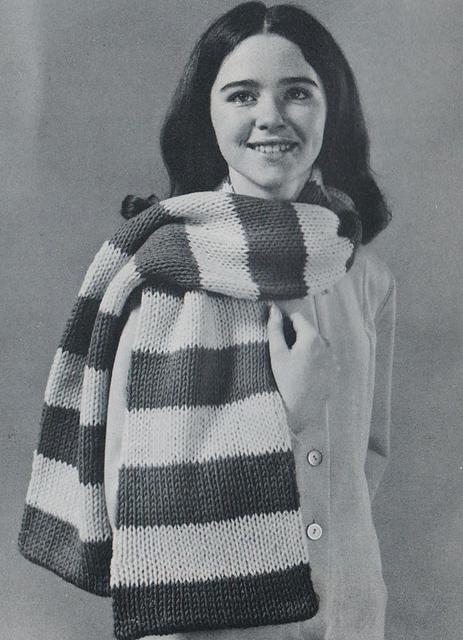 Striped Knitted Scarf