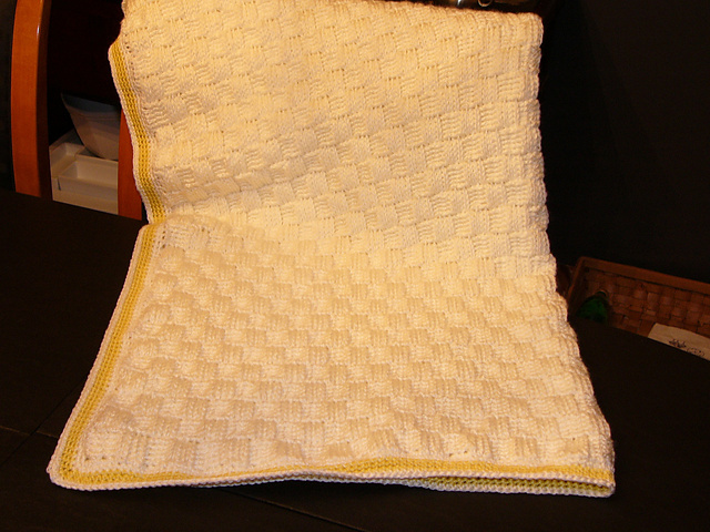 Baby's Basket-Weave Afghan
