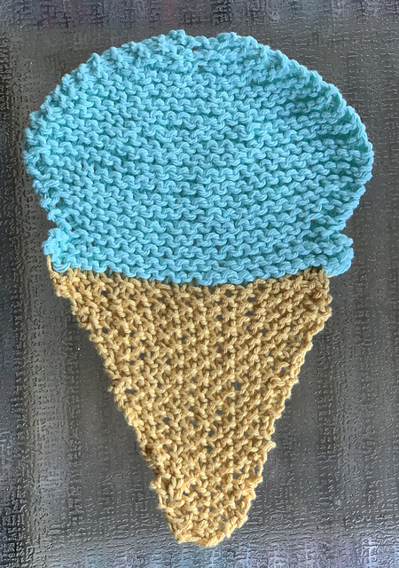 Ice Cream Cone Dishcloth