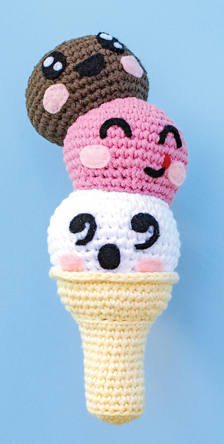 Triple Scoop Ice Cream Cone