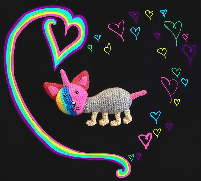Cutiegirl the Rainbow Unicorn Kitten