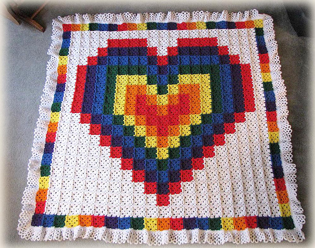 Technicolor Heart Quilt
