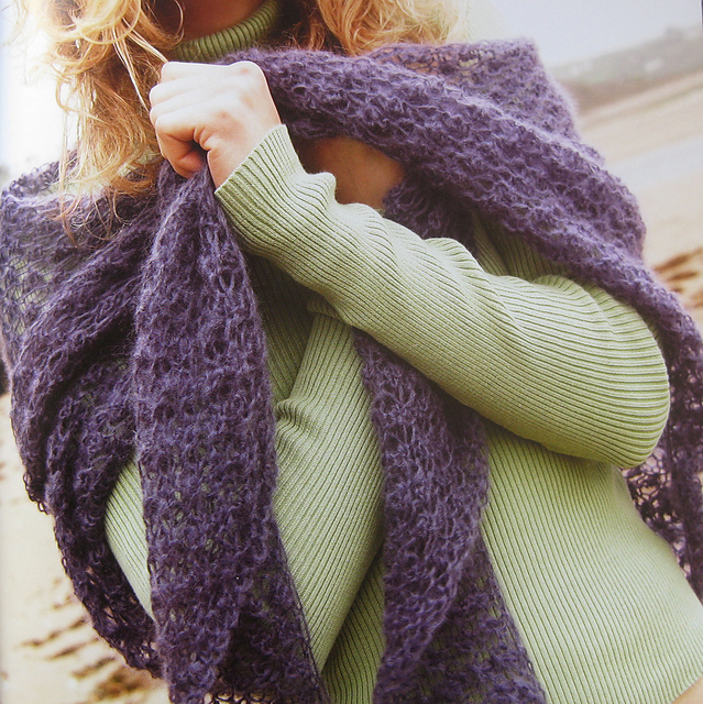 Bramble Stitch Lacy Shawl