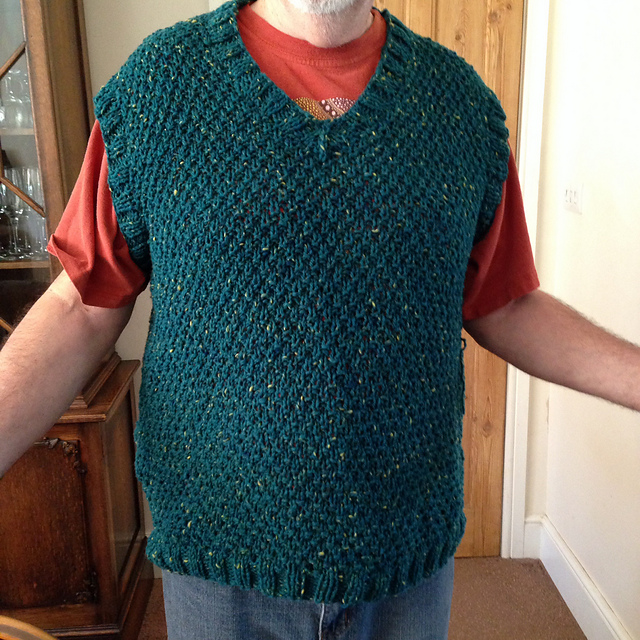 Textured Sweater and Tank Vest