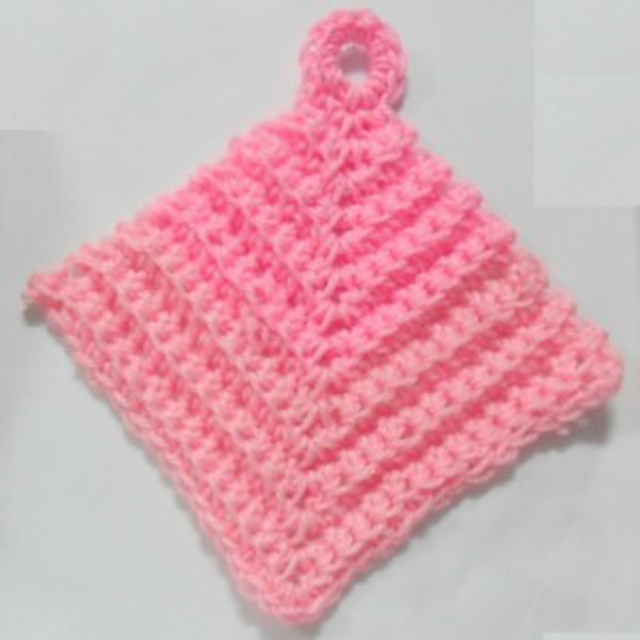 Ribbed Mitered Square Tawashi