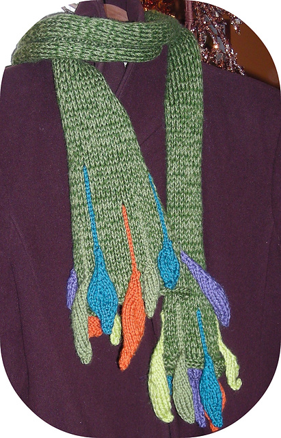 Echarpe à feuilles