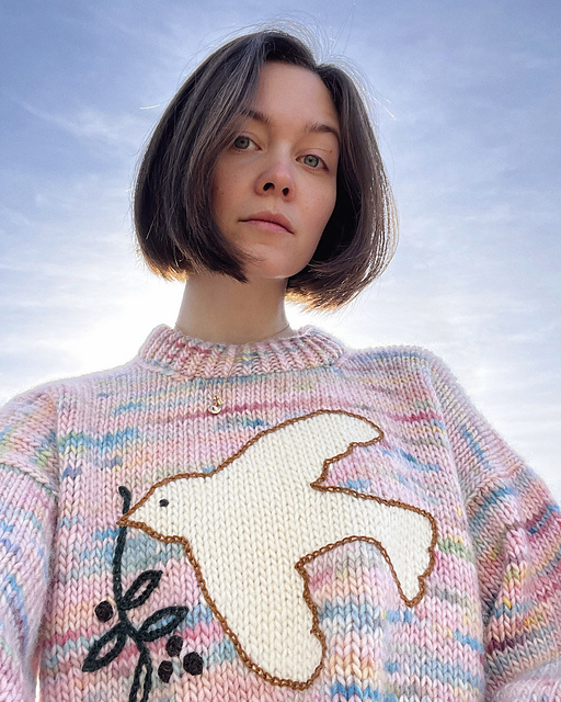 Ravelry: Not just a dove sweater pattern by Clara Eggers