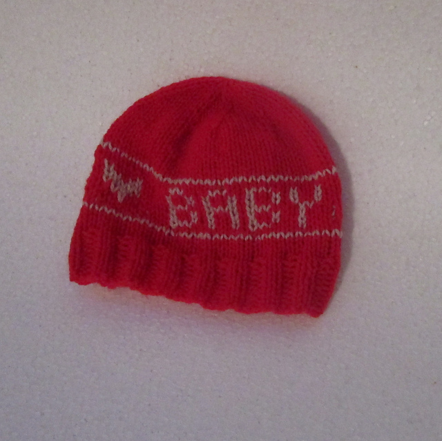 'I love Baby' bonnet
