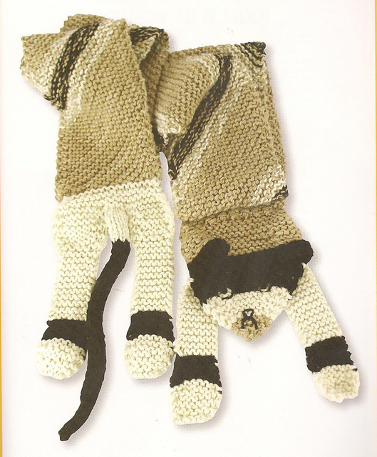 Ravelry Pain in My Neck Cat Scarf pattern by Carol Hoare
