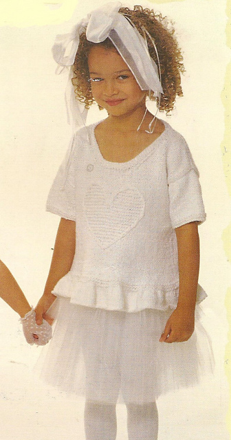Raised Heart Ruffled Pullover