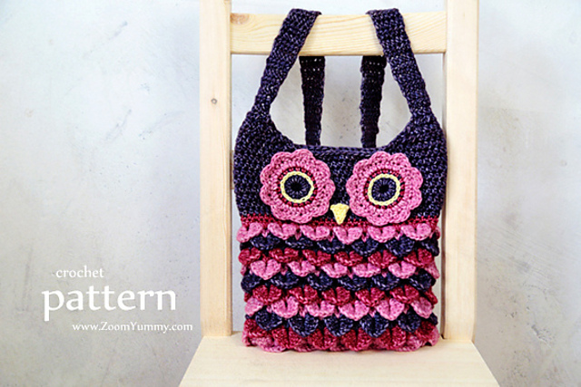 Owl Purse with Feathers