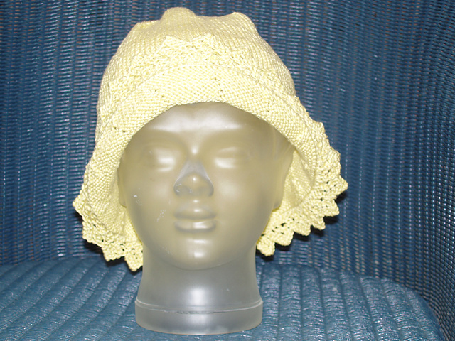 lace-trimmed hat