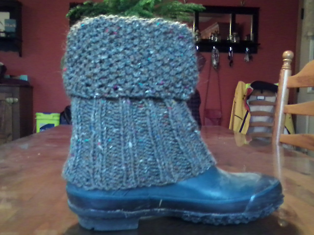 Seed Stitch Boot Cuffs