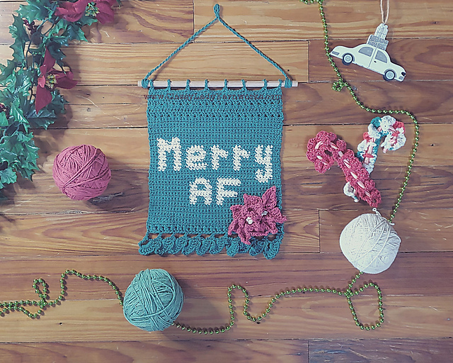 Merry AF - A Wall Hanging
