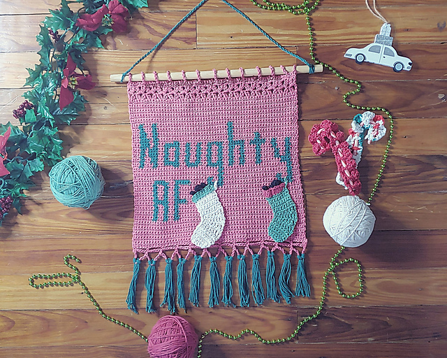 Naughty AF - A Wall Hanging