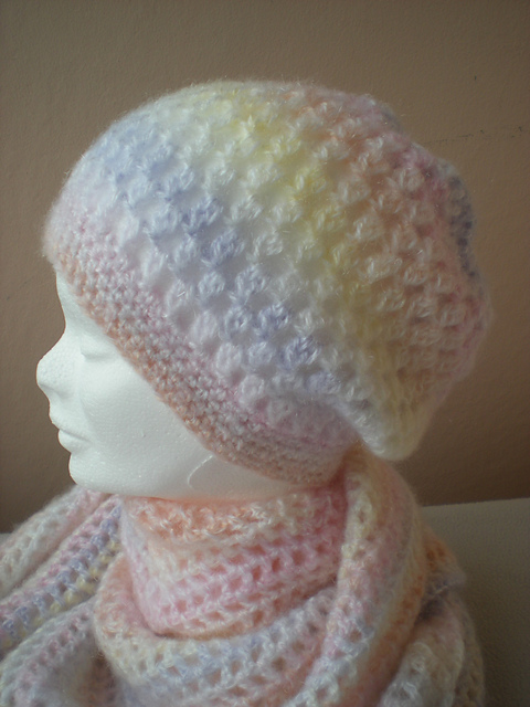 Rainbow slouchy hat