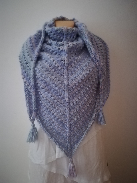 Blue pastel shawl