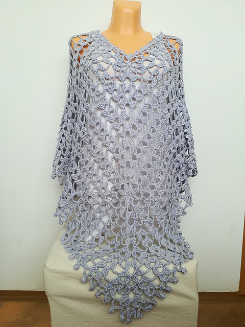 Denim poncho