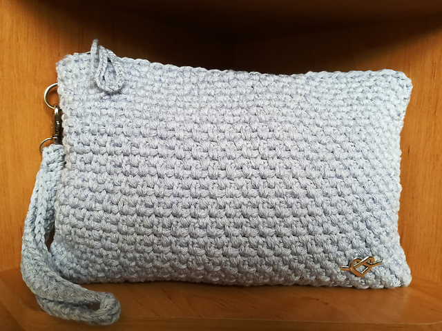 Denim clutch bag