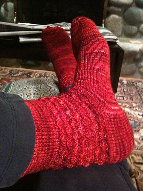 Ribbons of Rosebuds Socks