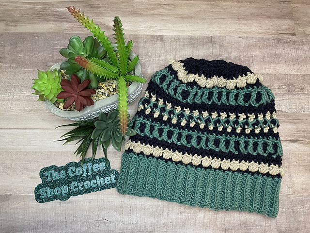 A Latte Texture Beanie Set