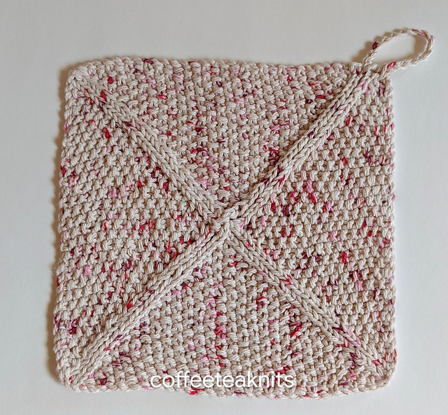 Toward Center Mitered Dishcloth
