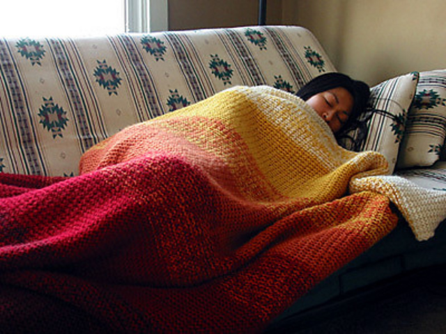 Ombre Alpaca Blanket