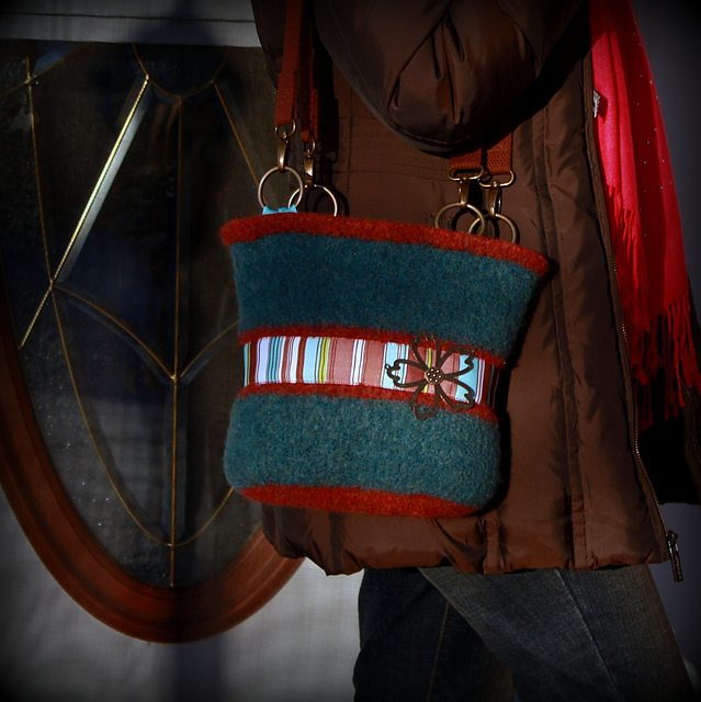 Going to Town Felted Purse