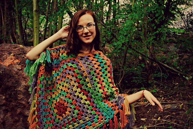 Rainbow Poncho