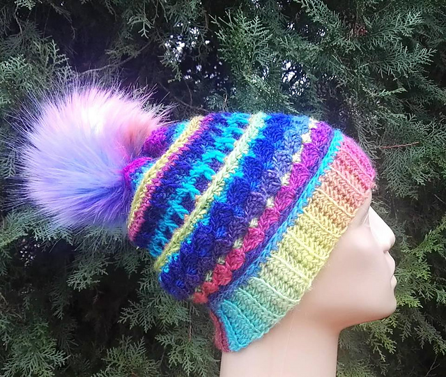Winter Rainbow Dream Hat