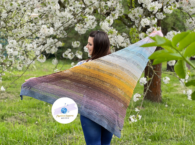 Asymmetrical Sonata Shawl