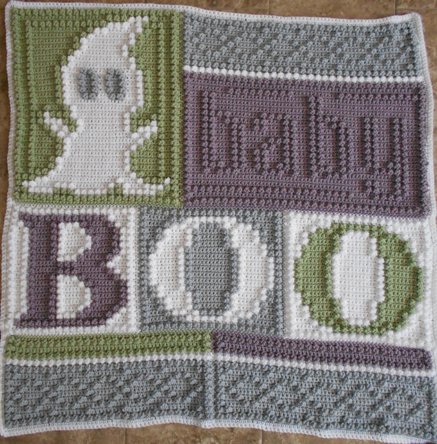 Ravelry Boo blanket pattern by Jody Pyott