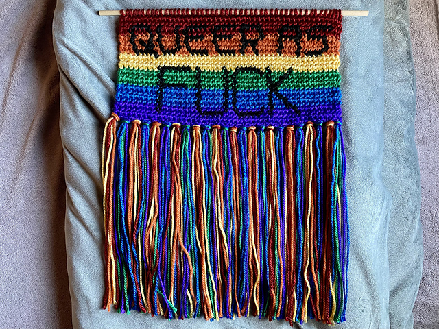 Queer As Fuck Wall Hanging