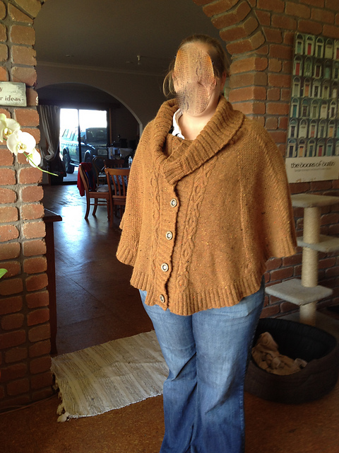 Cabled Poncho