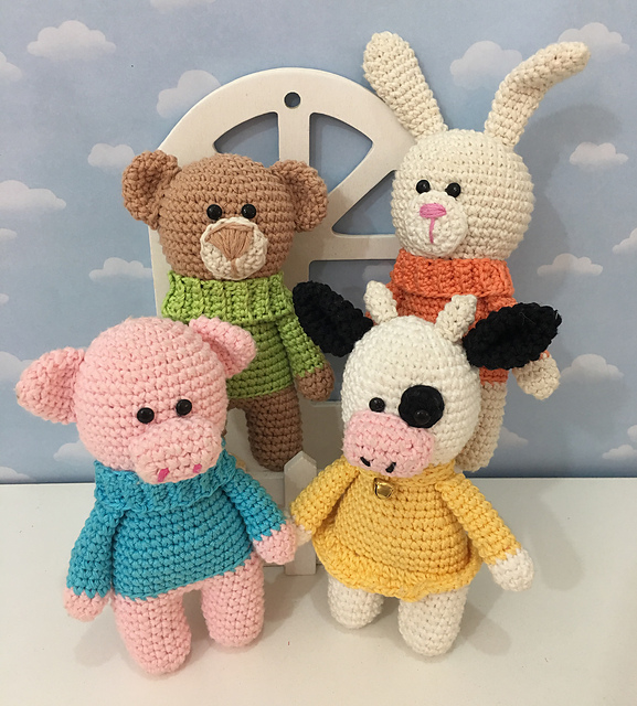 Ravelry: 4 cute little animals pattern by Susana Villalobos