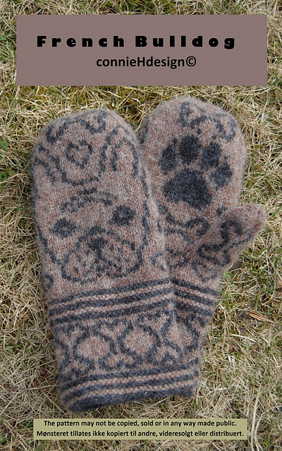 French Bulldog Mittens