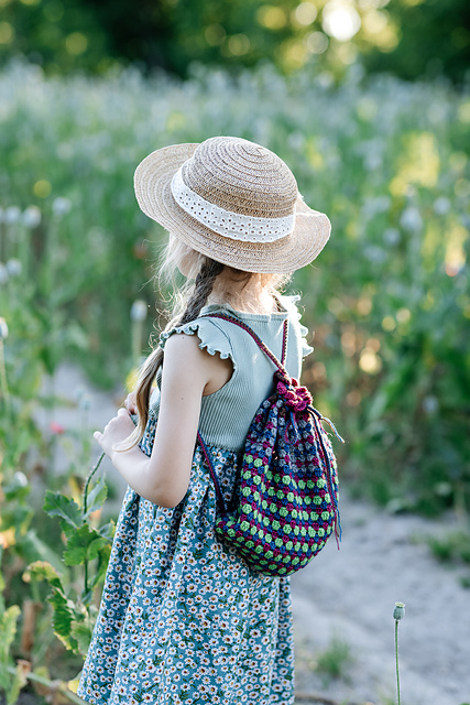 Crochet backpack