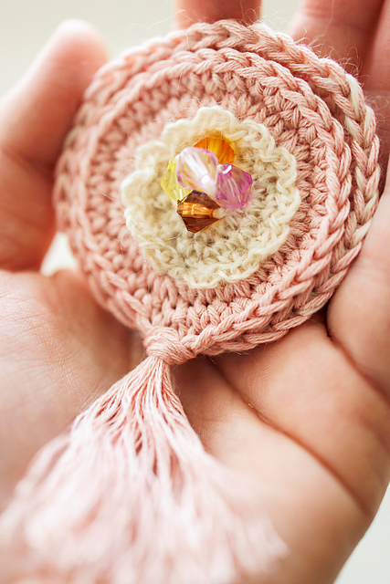 Crochet brooch