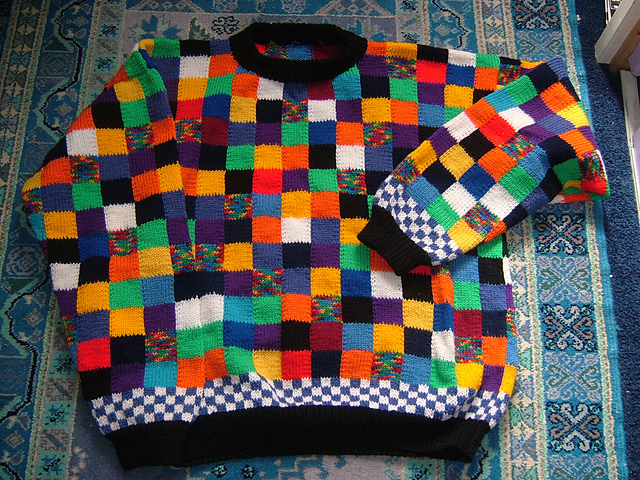 Child's Squares Button Shoulder Sweater
