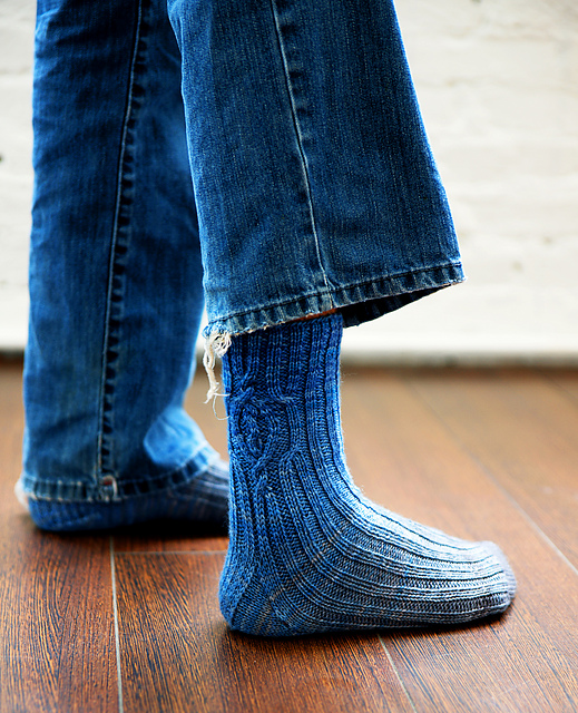 Cabled Loafer Sock