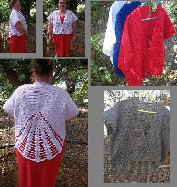 Fan Vest with Lace or Solid Front