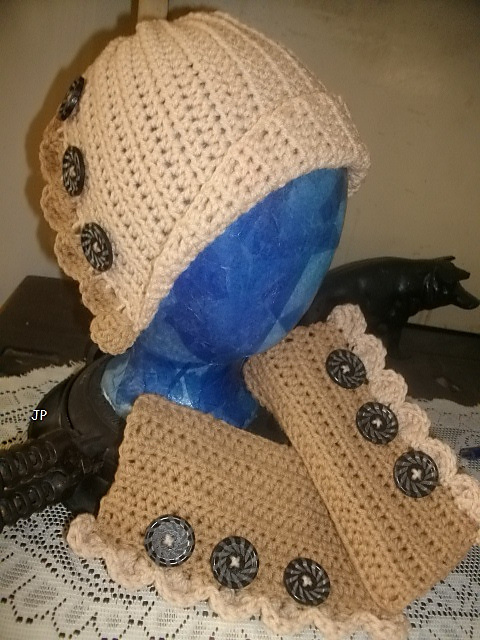 Hat and Fingerless Glove Set