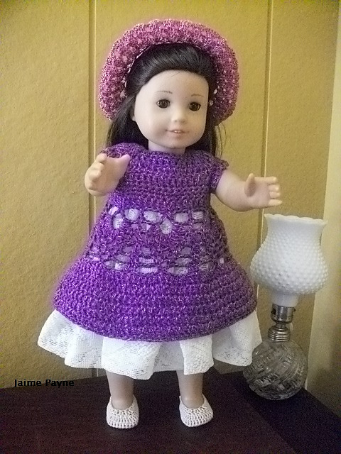 Pineapple Doll Dress with Hat and Shoes 1804