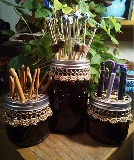 Canning Jar Crochet Hook Holder