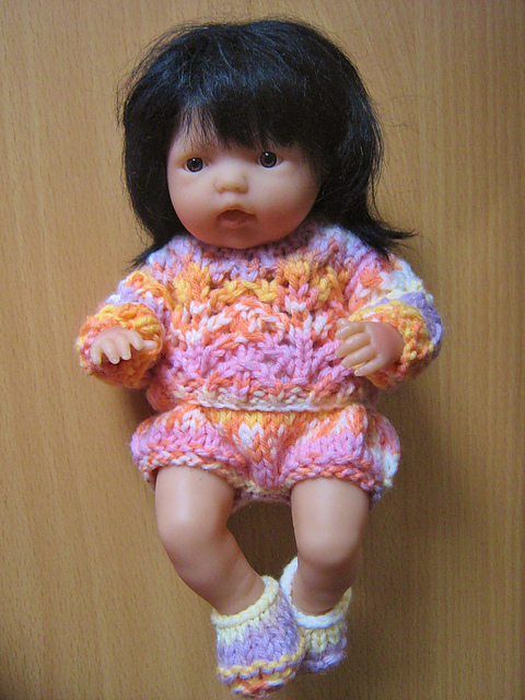 7.5" Berenguer Doll/Ginnette Sweater Set  Doll