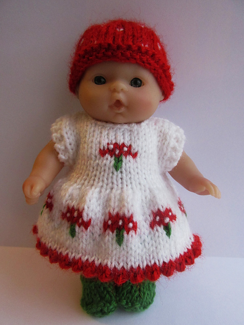 Toadstool Dress Set for Berenguer Baby